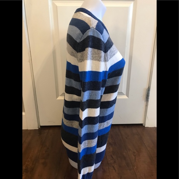 Gap Crew Neck Blue Striped Long Sleeve Sweater - Picture 4 of 8